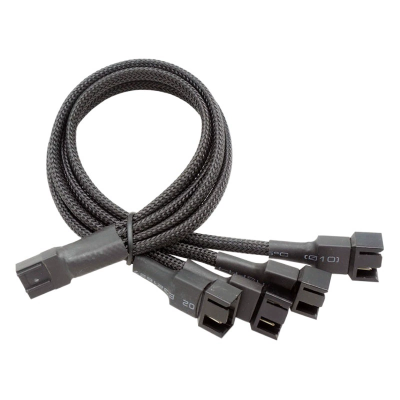 ШИМ-контроль температуры, 4-контактный кабель адаптера расширения вентилятора компьютера «один-то четыре» FAN HUB, кабель вентилятора «один-два»