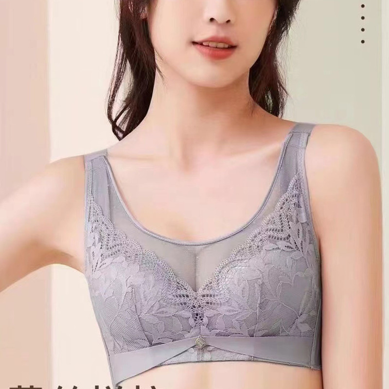 Qiao Zi Fang 8938 Underwear Medium Thin Anti-running Breathable Gather-up Non-rimless Bra Adjustable Three-breasted Bra
