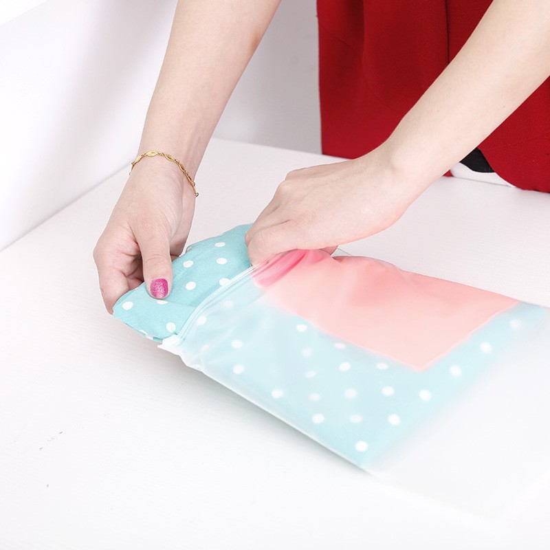 Bolsa de almacenamiento de ropa de viaje bolsa de organización bolsa de almacenamiento de ropa interior impermeable transparente coreana