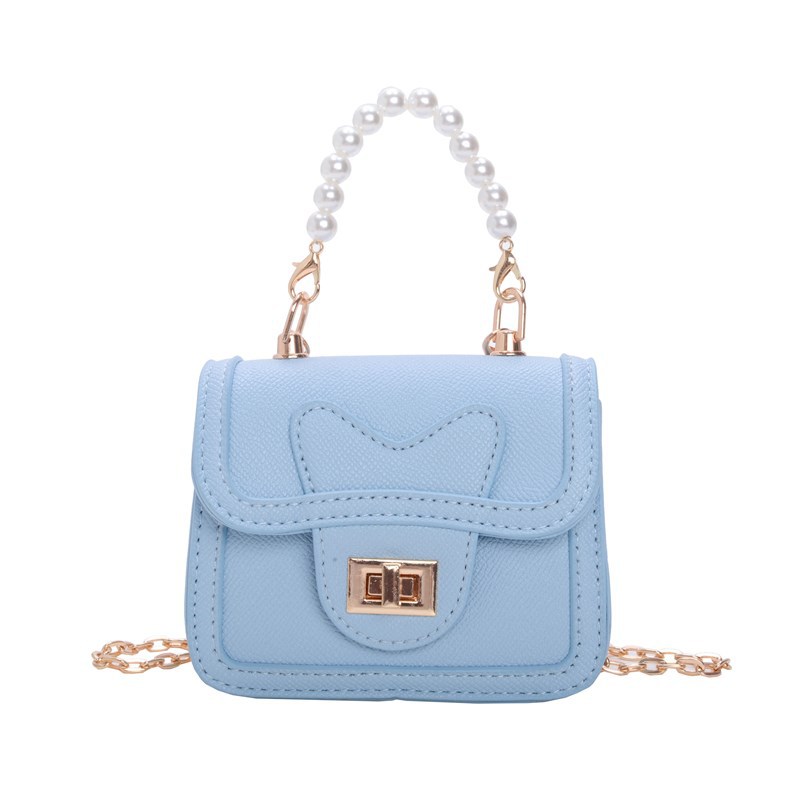 Estilo occidental princesa perla bolso cadena de moda mini bolso de hombro para niños y niñas 2025 nuevo bolso para niños de comercio exterior