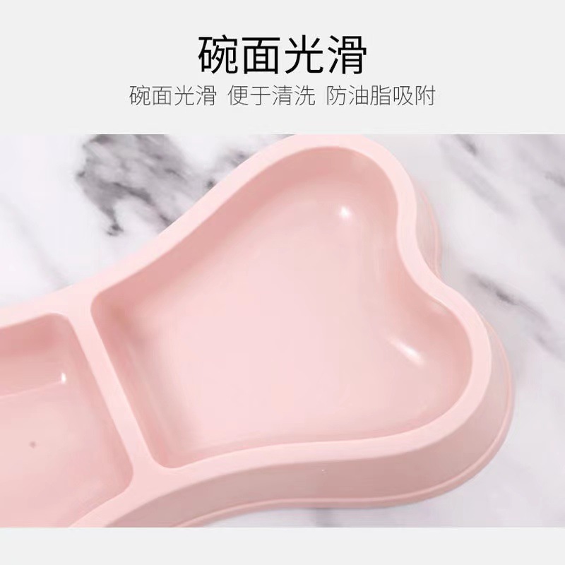 Suministros para mascotas perro de plástico doble tazón de comida dorado Retriever Teddy arroz tazón de agua lavabo de doble uso gato y perro alimentador universal