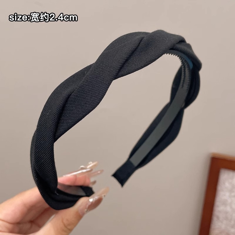 Bandas de cabello para mujeres de alto nivel, estilo extranjero, bandas de cabello de moda, cráneo alto para salir, bandejas de cabello de presión de cabello para lavar la cara, bandas de cabello