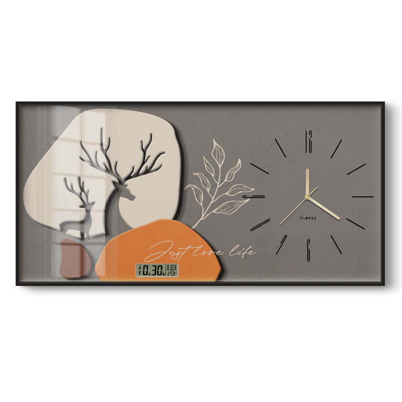 Caja de medidor de electricidad decoración pintura de gran tamaño con reloj calendario perpetuo para niñas que cubren la caja de distribución fuerte y débil pintura colgante del restaurante