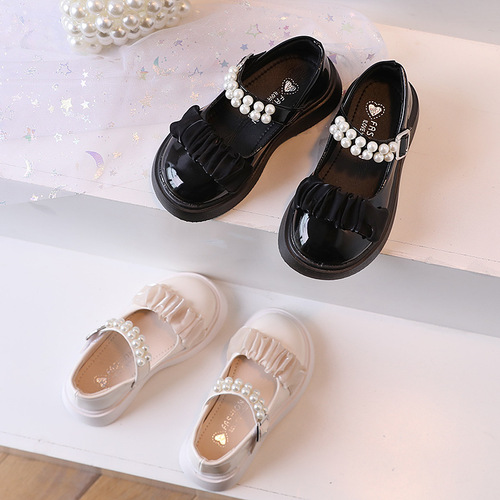 Girls Princess Shoes 2024 Spring New College Style Soft Sole Shoes Fashionable and Comfortable Women's Leather Shoes Lolita Cross-Border