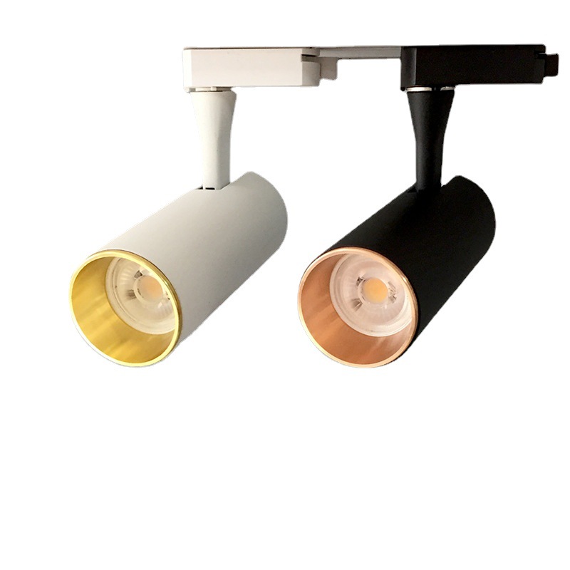 GU10轨道灯吸顶式明装暗装MR16导轨射灯可更换光源led路轨套件壳