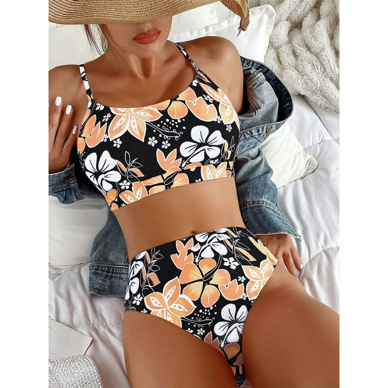 Sexy supporting swimwear, European style, tight, backless, high waist