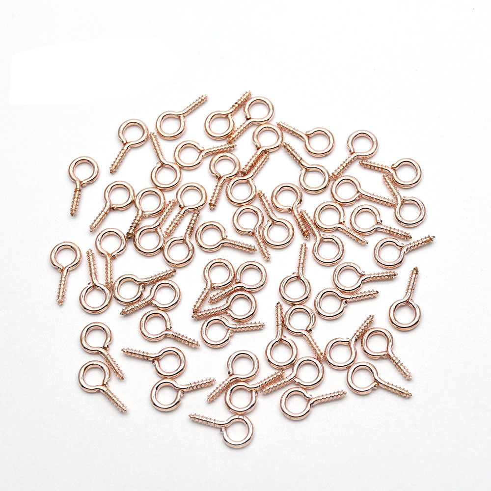 100 unids/pack accesorios de joyería hechos a mano ovejas cuerno uñas autorroscantes tornillo ovejas ojo uñas galvanoplastia oveja ojo aguja