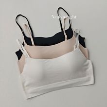 一字领固定杯美背防走光抹胸聚拢防下垂光面无痕文胸无钢圈裹胸