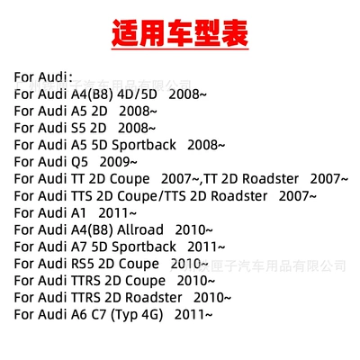 Q5 TTS A7 RS5 TTRS – License plate lamp