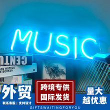 led霓虹灯音乐酒吧气氛调节灯可遥控变色装饰灯字母灯音乐律动