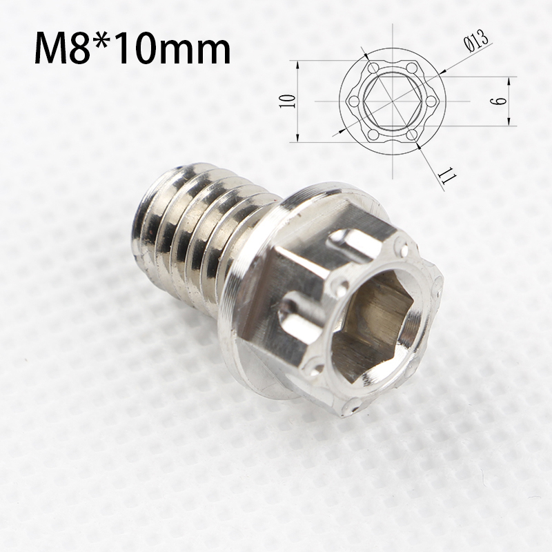 M8 tornillo hexagonal interno y externo 304 acero inoxidable quemado tapa de brida azul tornillo de oro fijación modificado motor eléctrico CNC Seiko