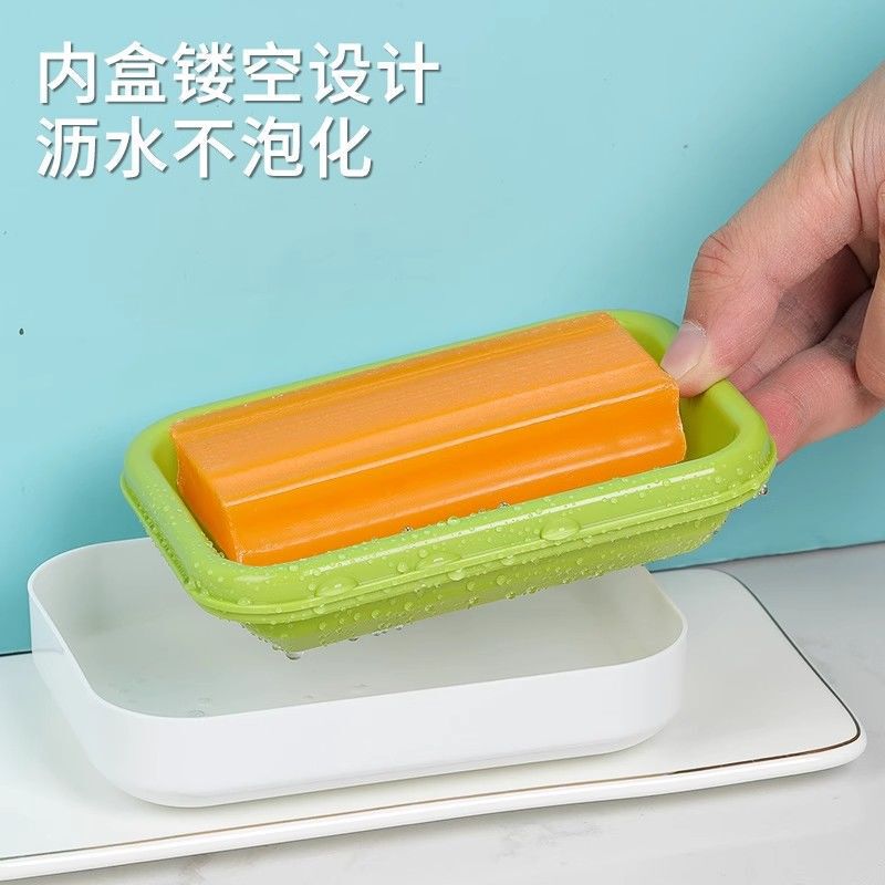 茶花石けん箱石けん箱蓋付き二重アスファルト双格石けん箱家庭用大型トイレ学生寮|undefined