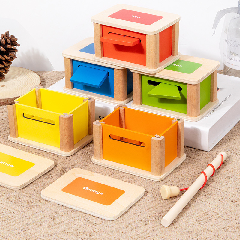 Juguetes educativos Montessori para niños, caja de clasificación de colores, clasificación de formas, juego de pesca, juguetes educativos para el desarrollo temprano. image 2