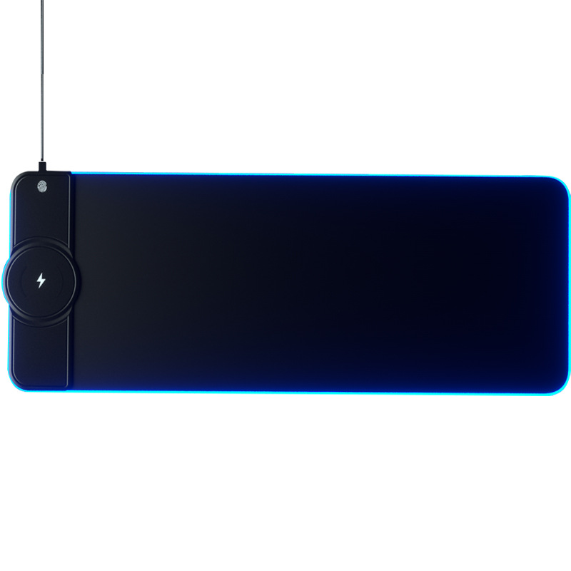 Carga inalámbrica RGB alfombrilla de ratón eléctrica 15W RGB luminosa alfombrilla de ratón teléfono móvil aparato eléctrico almohadilla suave patrón de ventas directas de la fábrica