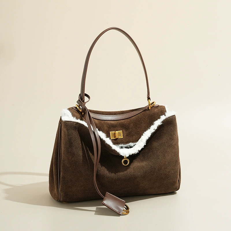 Purse, leather shoulder bag, high-quality style