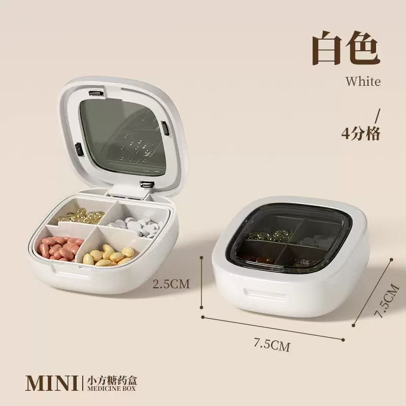 药盒便携药品分装收纳盒随身迷你小分格一日三餐密封装药片分药盒|undefined