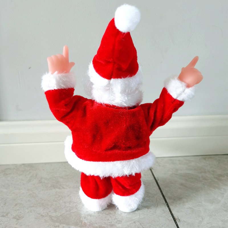 Venta al por mayor nueva música navideña bailando ancianos muñeca eléctrica de Papá Noel adornos navideños decoración suministro transfronterizo