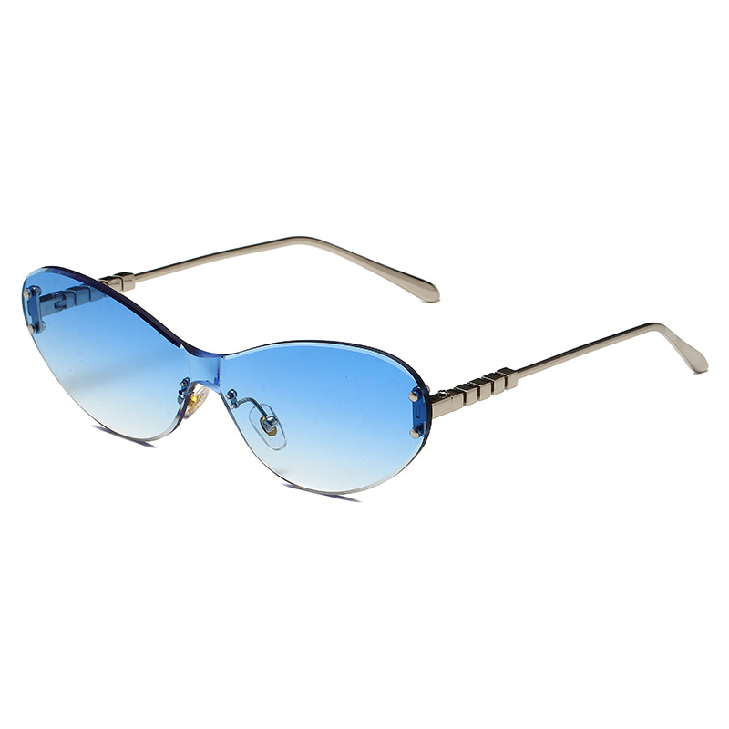 Men's Sunglasses New Ring Shaped Frameless Ocean Lens Sunglasses Anti Ultraviolet Catwalk Outdoor Driving Sunshade Fashion Sunglasses_viptrois.com