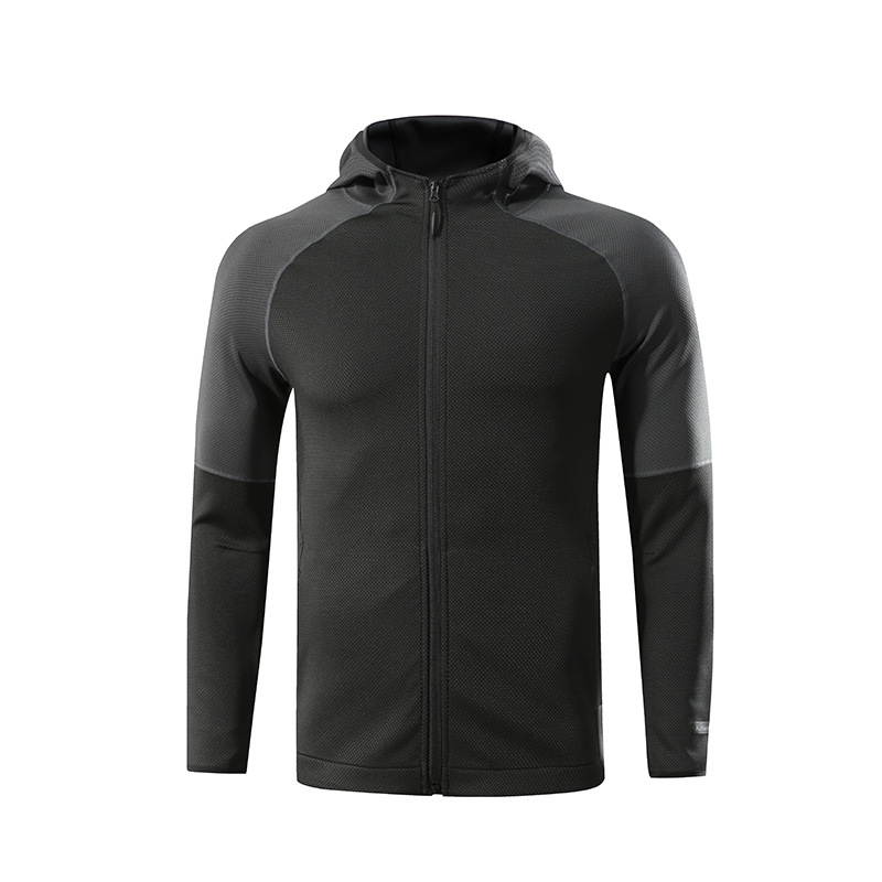 Primavera al aire libre de los hombres y las mujeres de la chaqueta deportiva casual de punto engrosada con capucha de manga larga superior transfronteriza UA al por mayor exclusiva