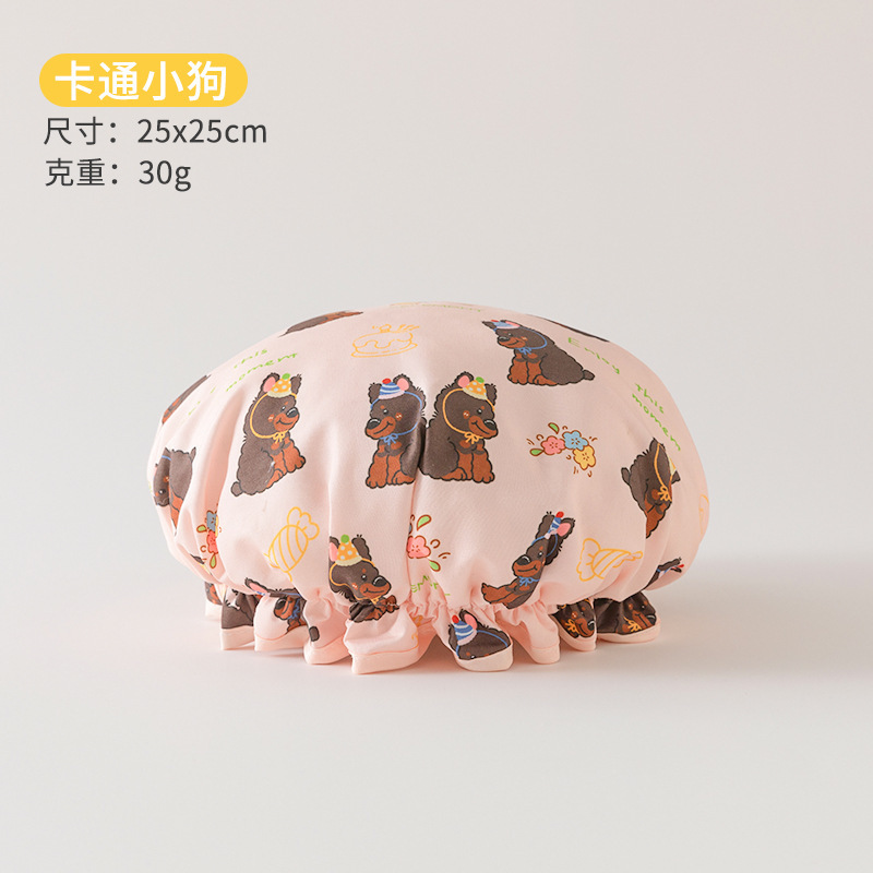 双层浴帽女防水洗澡家用防油烟头套女童干发膜专用沐浴帽2025新款|undefined