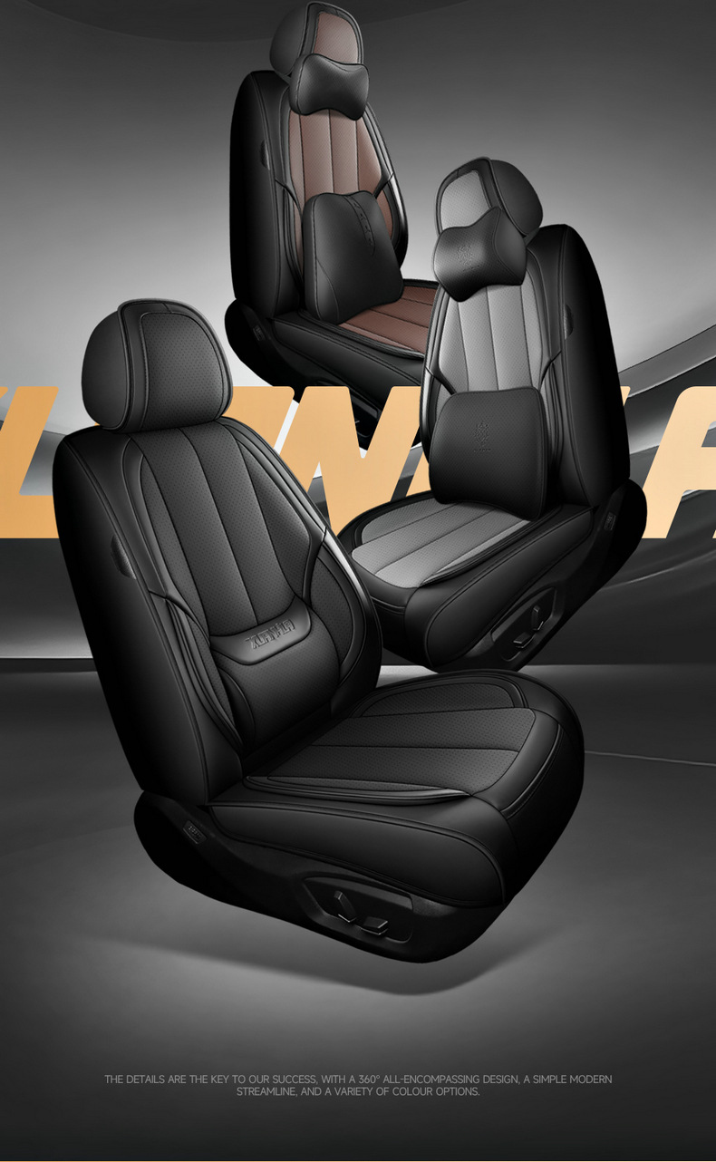 25 Years New Fixed Lumbar Support Full Leather Car Seat Cushion Four-Season Universal Seat Cover Dropshipping Source Factory Wholesale