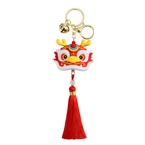 National trend cartoon tassel twelve zodiac dragon year keychain cute and exquisite bag car pendant small gift wholesale