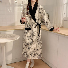 2024冬空气棉哺乳加肥加大200斤长款孕妇睡衣待产产妇进产房睡裙