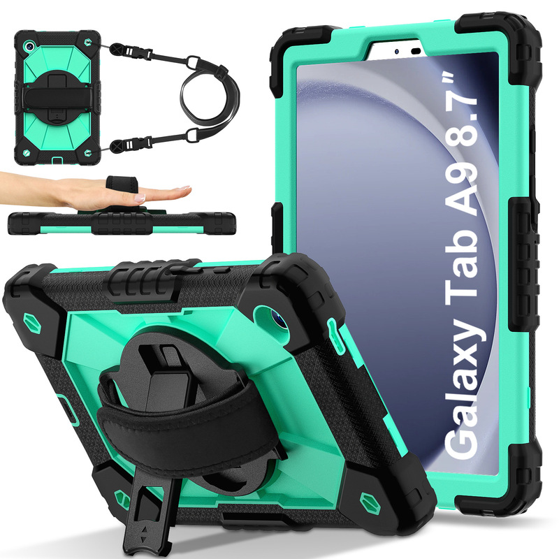 Factory Direct sales 2023 for Samsung Galaxy Tab A9 8.7 rotating tablet case shoulder strap