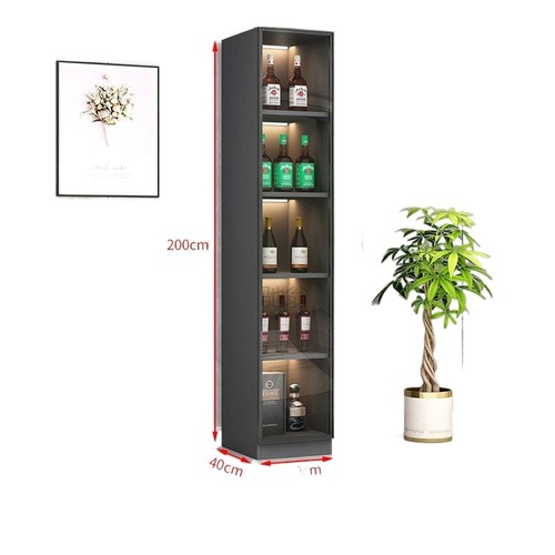 3l solid wood wine cabinet living room wall sideboard storage cabinet modern simple home glass display cabinet Lego figure