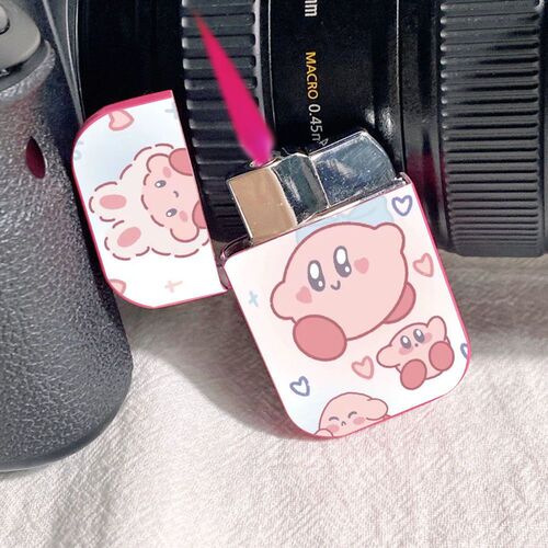 Cute Kirby inflatable lighter pink flame ins high-looking and durable creative can be given to your boyfriend