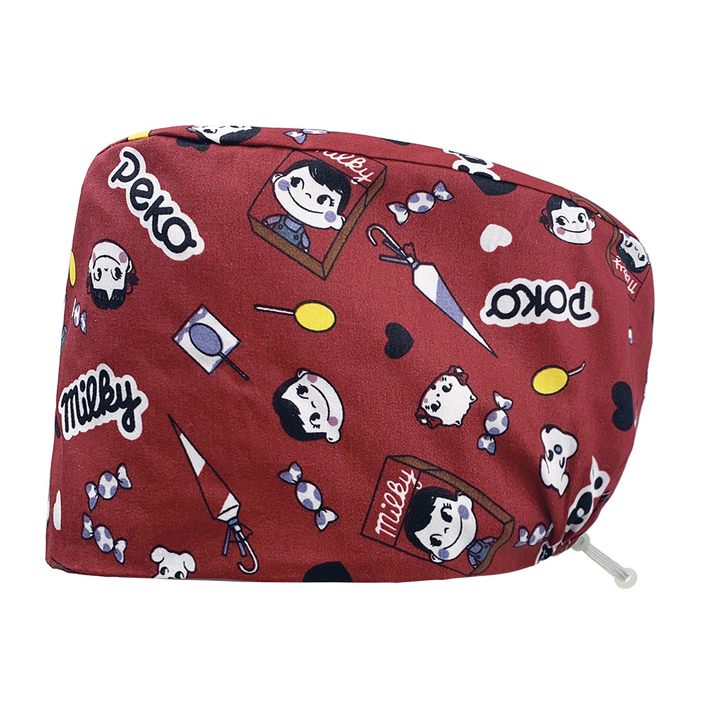 Gorro quirúrgico femenino puro algodón quirófano tapa especial enfermera pequeña flor tapa Estomatólogo tapa de trabajo dental atención médica