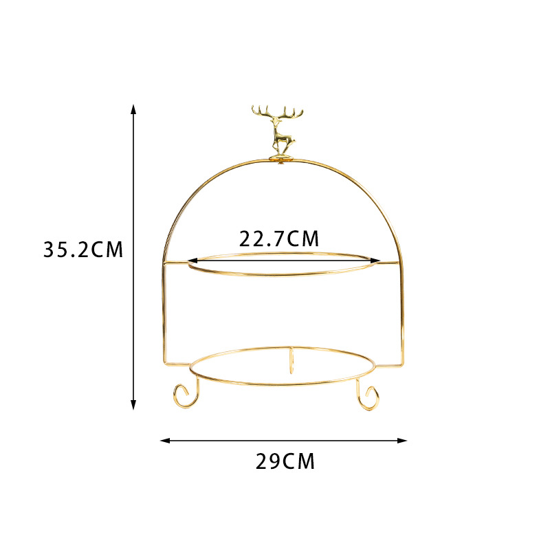 De estilo europeo chino y occidental comida cerámica postre merienda plato merienda té de la tarde japonés multiusos pastel de tres capas plato de fruta estante