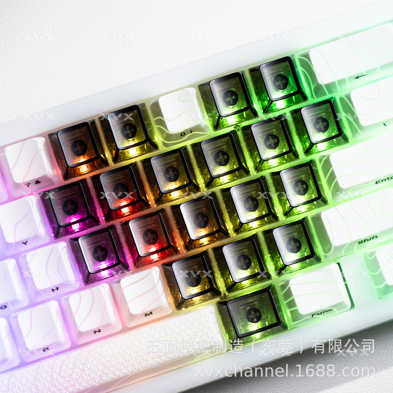 xvx 愛パーソナライズされたカスタマイズされた磁気軸メカニカルキーボードオリジナルマオ高透明発光 PC キーキャップクロスボーダー|undefined
