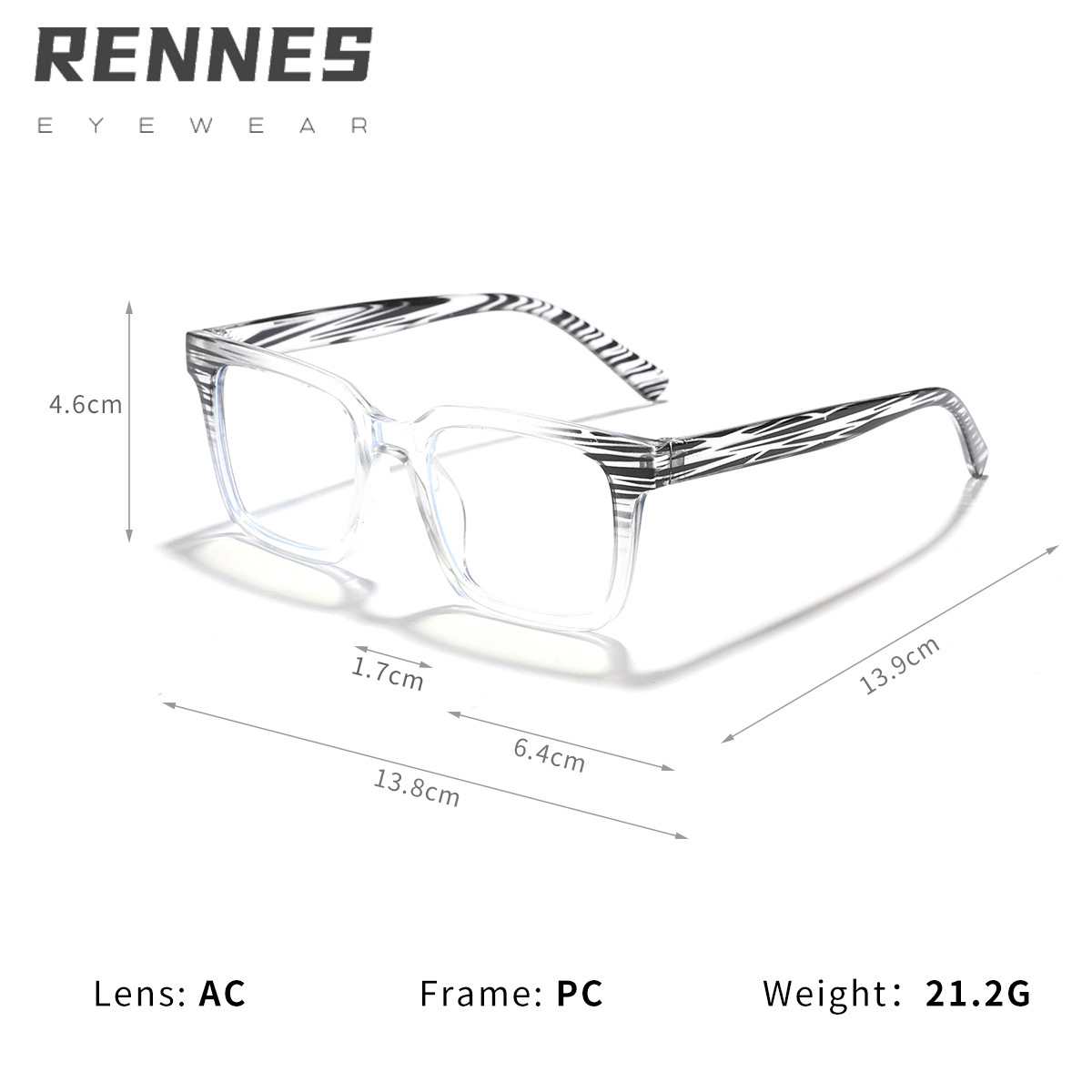 Nuevo estilo transfronterizo coreano rectángulo de contraste de color a prueba de luz azul espejo plano para estudiantes masculinos y femeninos gafas de montura de miopía Glasses