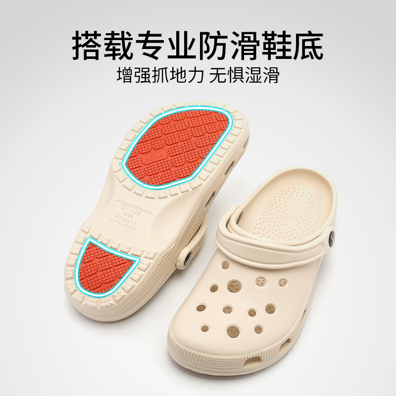 Non-Slip Clogs for Women, Breathable Soft-Soled Beach Sandals, Closed-Toe Men's Wholesale Thick-Soled Trendy Sports Shoes That Are Comfortable and Don'T Tire Your Feet Non-Slip Clogs for Women, Breathable Soft-Soled Beach Sandals, Closed-Toe Men's Wholesale Thick-Soled Trendy Sports Shoes That Are Comfortable and Don'T Tire Your Feet