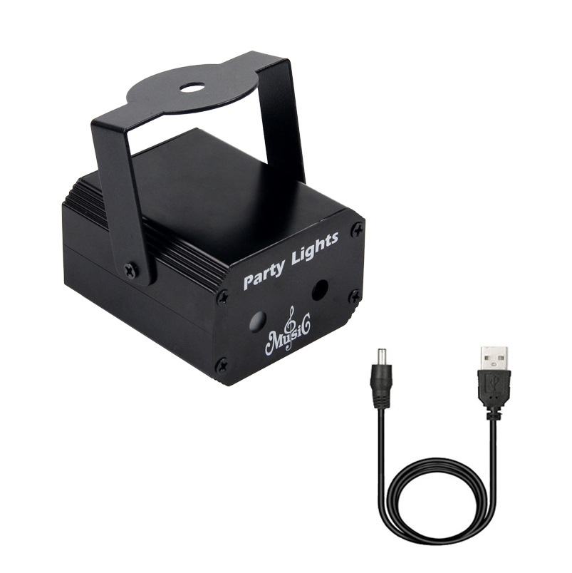 Luz láser interior pequeña lámpara de escenario inteligente luz colorida hogar KTV atmósfera disco láser flash lámpara de proyección