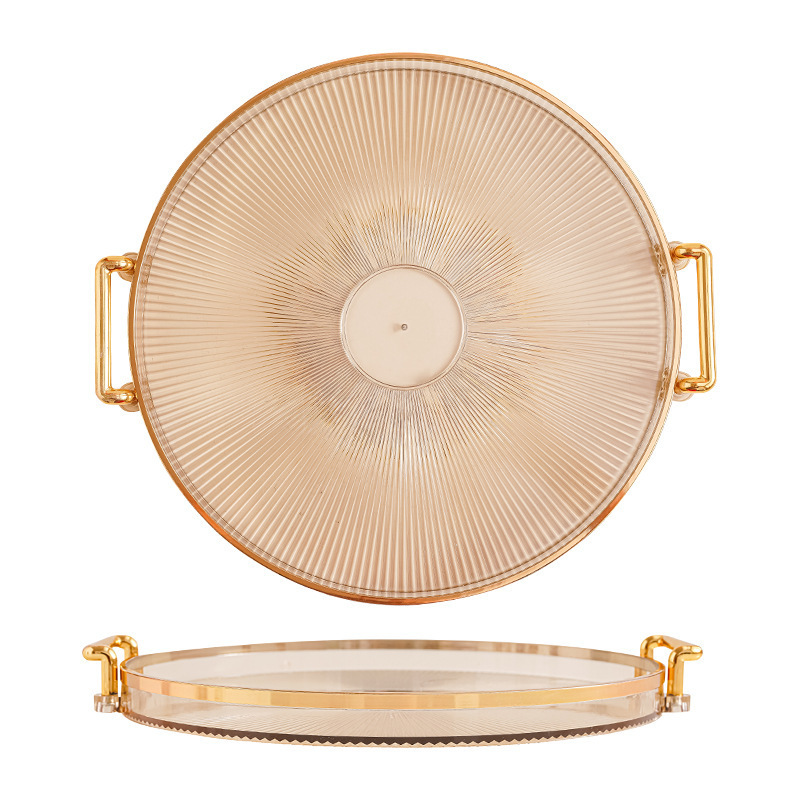 Plato de fruta de alta gama transfronteriza hogar sala de estar mesa de café fruta melón semillas bandeja de plástico Placa de aperitivo de alta calidad Placa de visualización