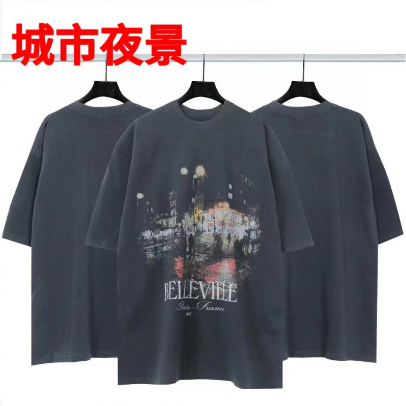 高品質クロスボーダーアメリカンスタイル25ss夏新作No.10ユニフォームレタールーズ半袖Tシャツ卸売|undefined