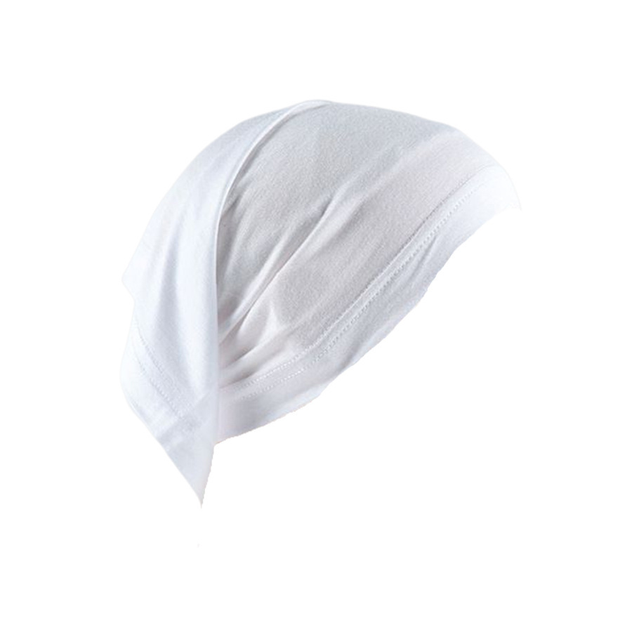 絲光棉頭巾打底帽 單色彈力筒帽