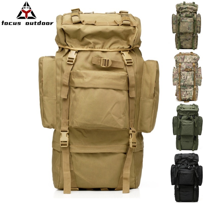 Mochila táctica de gran capacidad para deportes al aire libre, camping, montañismo, senderismo, mochila multifuncional de camuflaje.