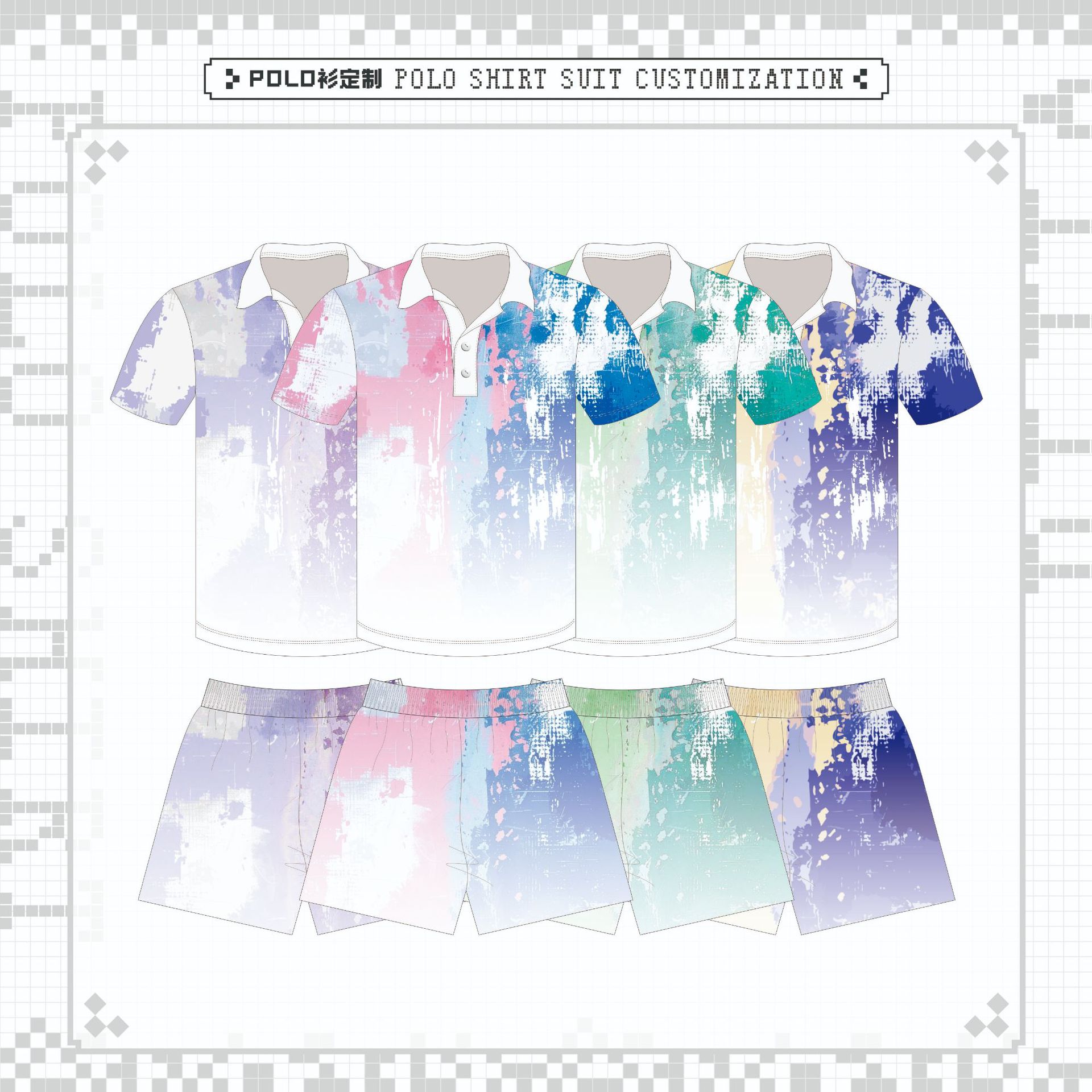 Polo Short-Sleeved Men's and Women's Lapel Quick-Drying T-Shirt DIY Customized Class Uniform Company Team Uniform Running Training Refreshing Suit