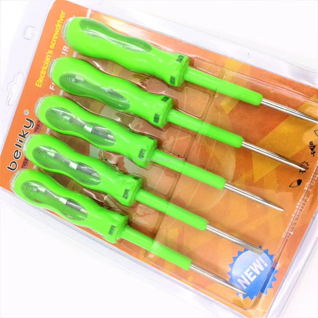 高透明包胶双色高扭力高强度钢刀一字试电笔