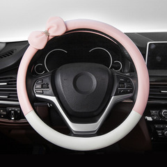 New Women's Car Steering Wheel Cover All-Season Super Soft Leather Car Handle Cover Car Accessory Dropshipping One Piece