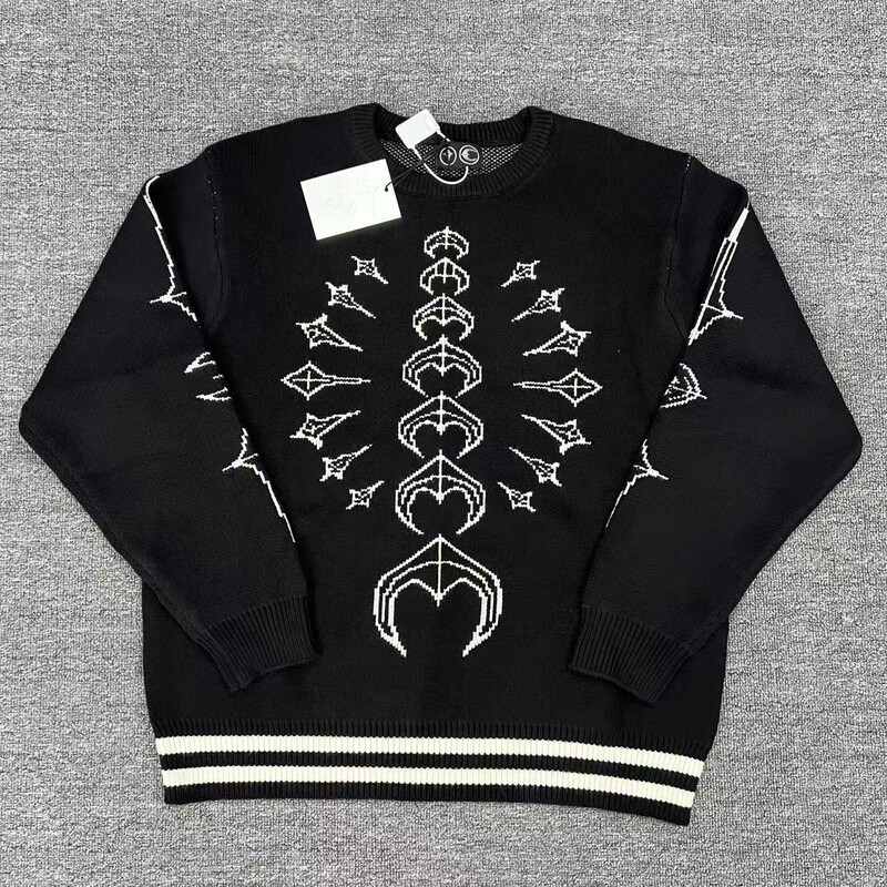 Thug Club 25Ss Trendy Brand Thug Club New Stuffed Sand Honeycomb Knitted Loose Casual Sweater Trendy