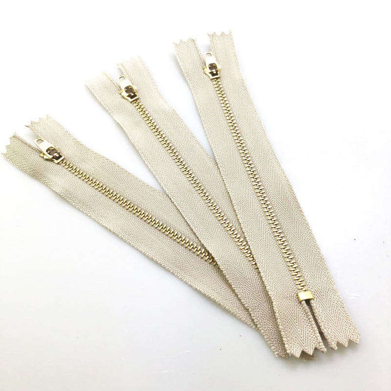 5#米白色铜拉链牛仔裤拉链休闲裤拉链裤子拉链铜齿铜头厂家直销