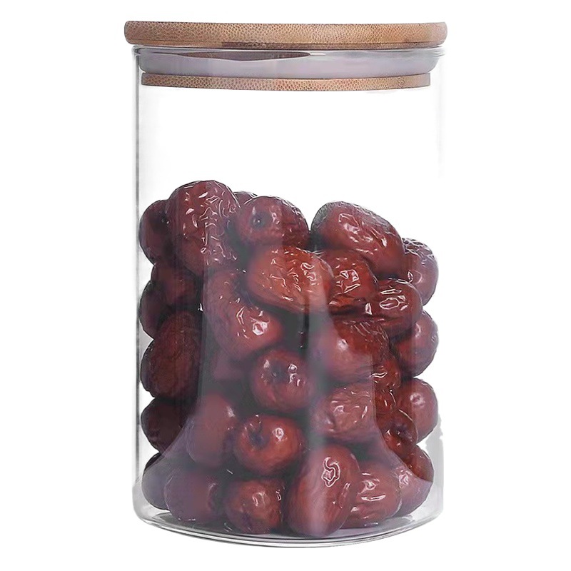 Almacenamiento de alimentos sellado tarro cocina borosilicato vidrio triángulo almacenamiento tarro granos transparentes té tarro caramelo