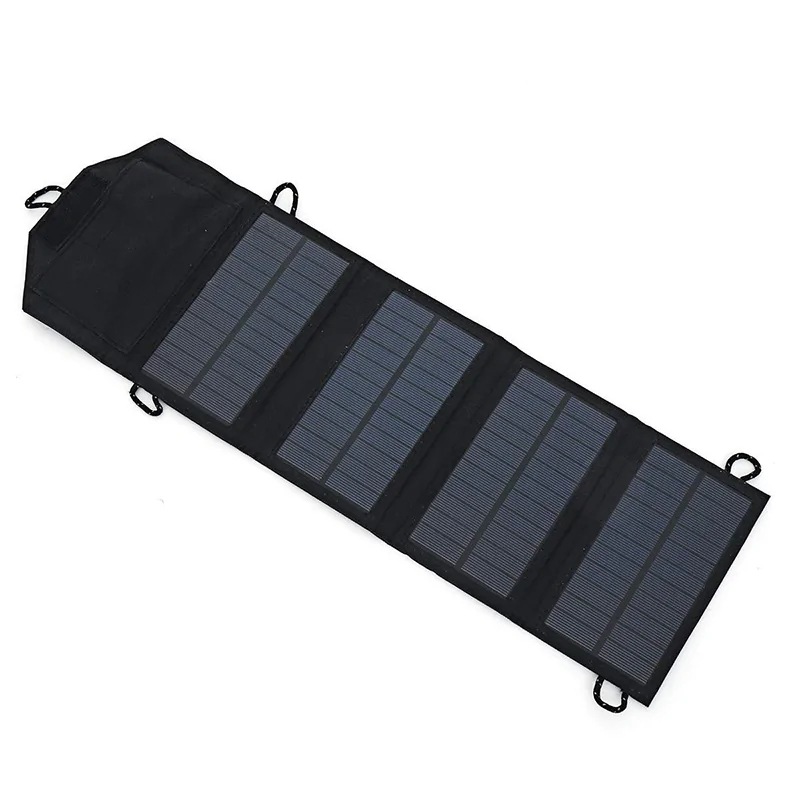 7W 太阳能移动电源充电宝 太阳能折叠电包 太阳能手机充电器20W