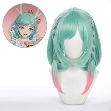 哑光版cosplay网玫瑰皮肤瑶时情人节祈愿之假发荣耀丝渐变