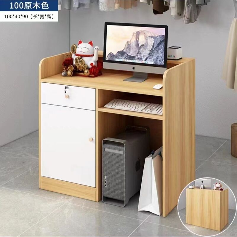ショップ シンプル バーカウンター レジ フロントデスク 小型カウンター 美容室 衣料品店 美容室 受付デスク クロスボーダー|undefined