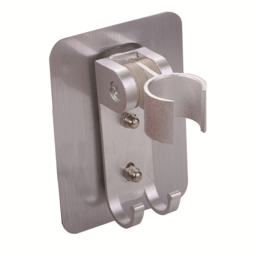 Space aluminum punch-free shower hook bracket silver adjustable bathroom shower head hose fixed base